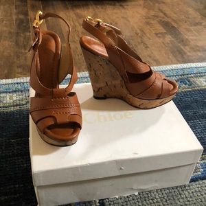 Chloé Cork Wedges